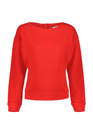 zwangerschapstrui met textuur rood
