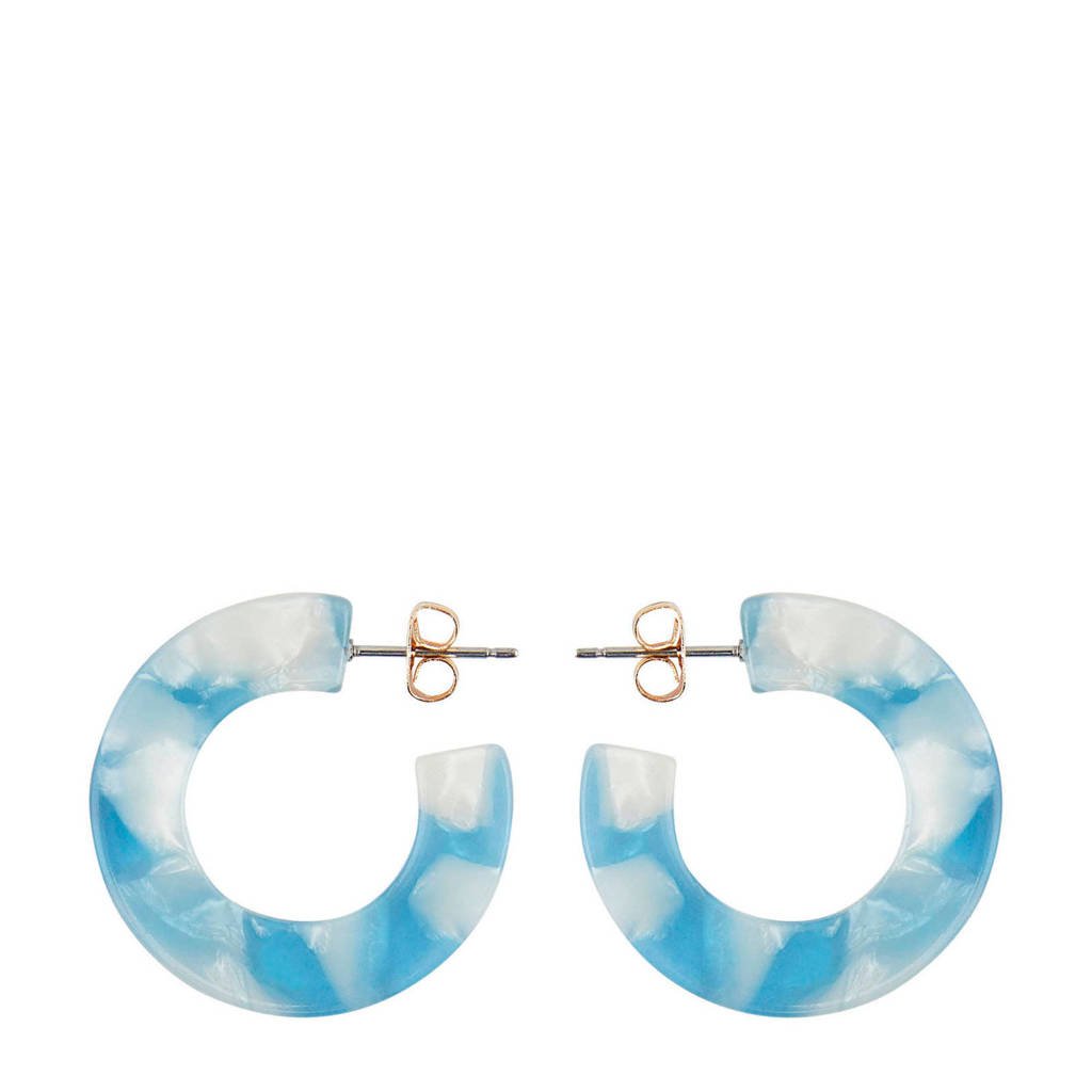 PIECES oorbellen blauw, Blauw