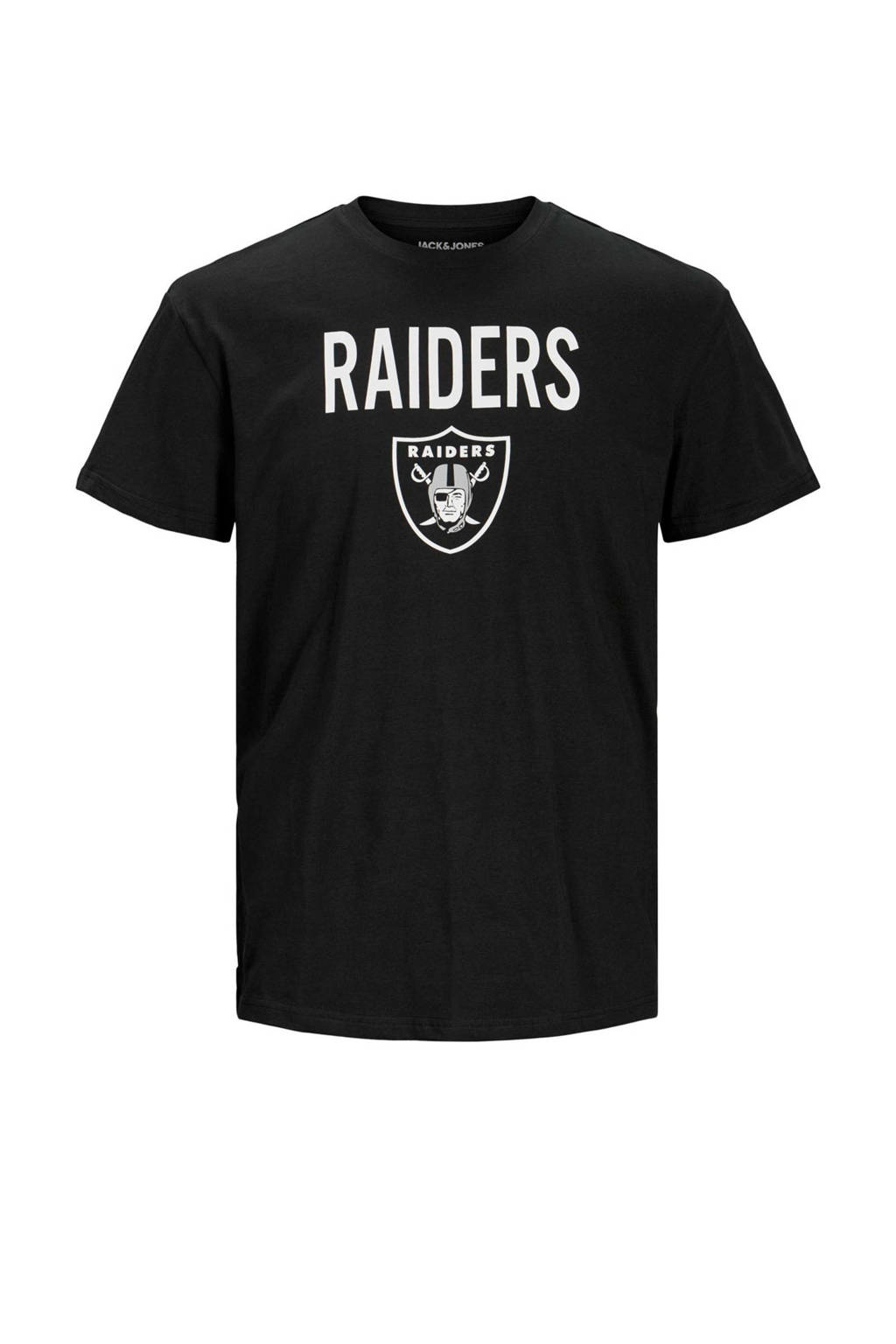 JACK & JONES JUNIOR T-shirt Superen met tekst zwart/wit, Zwart/wit