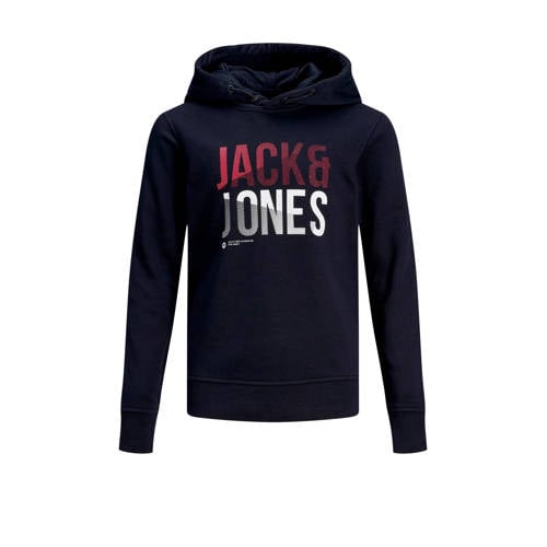 JACK & JONES JUNIOR hoodie Foke met logo wit