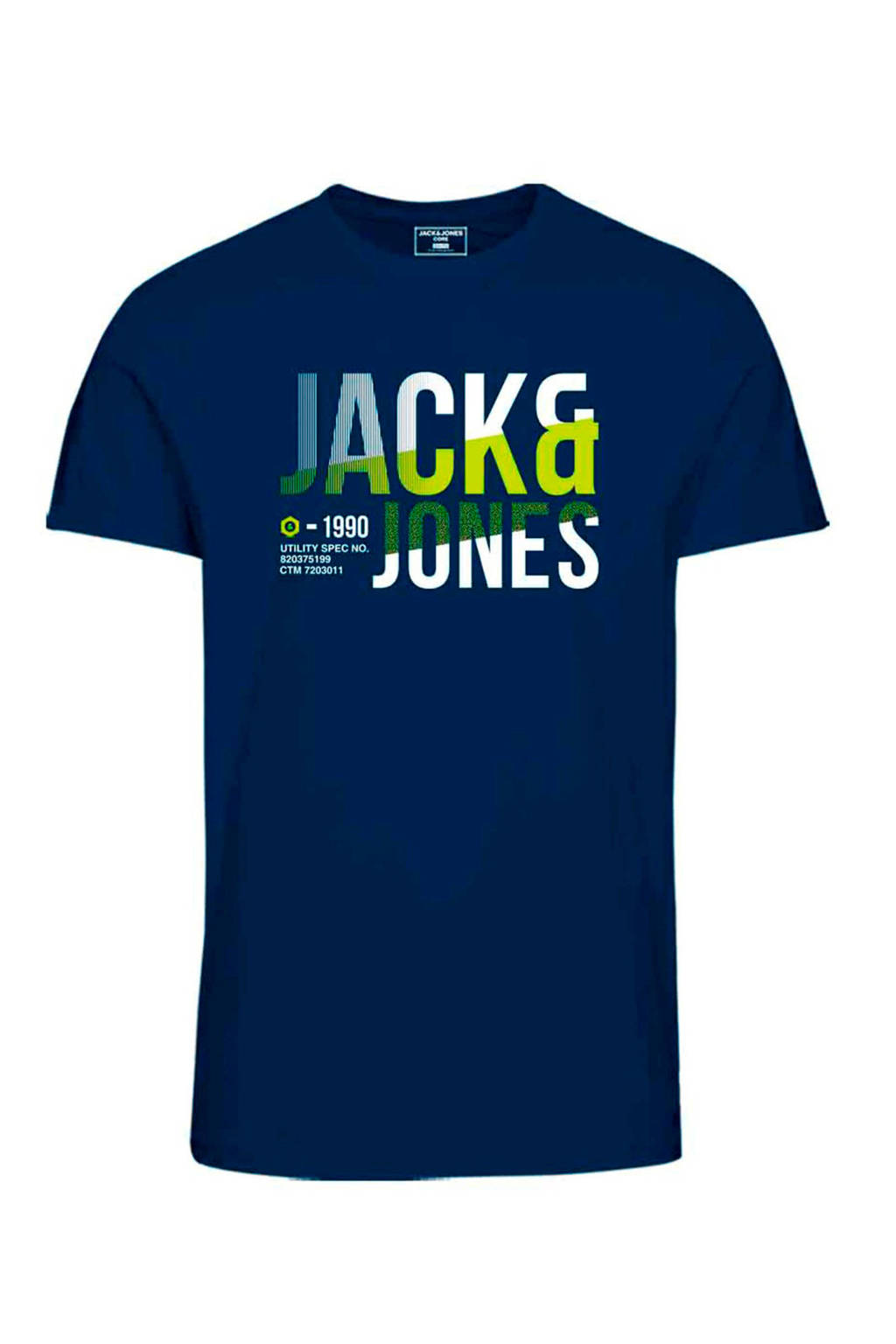 JACK & JONES JUNIOR T-shirt Foke met logo navy peony, Navy Peony