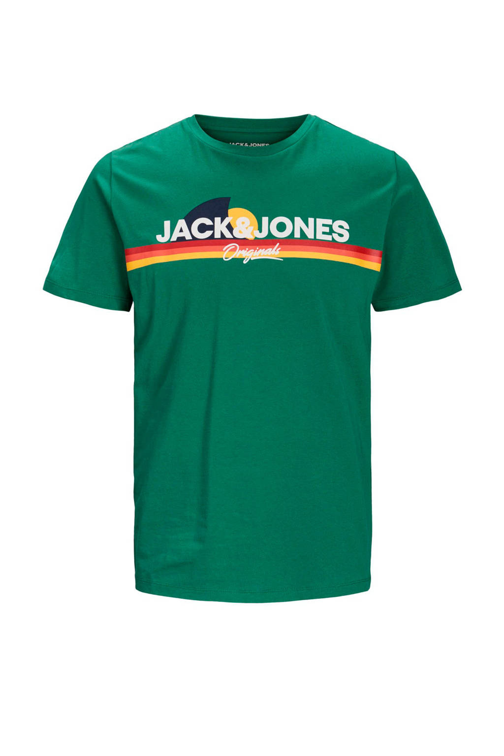 JACK & JONES JUNIOR T-shirt Venture met logo groen/multi, Groen/multi