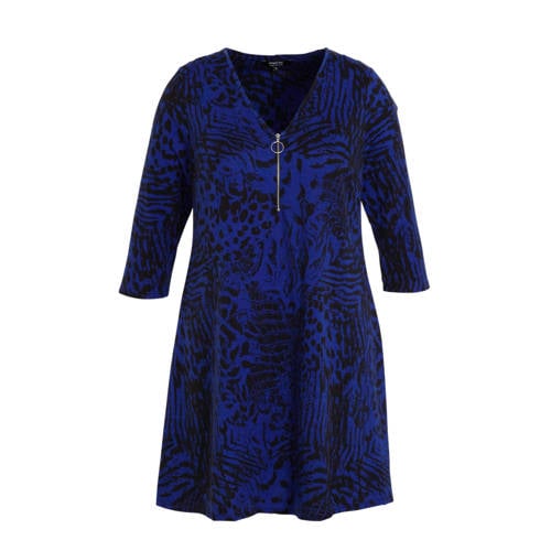 Simply Be jersey jurk met dierenprint blauw zwart Simply Be jersey jurk met dierenprint blauw zwart