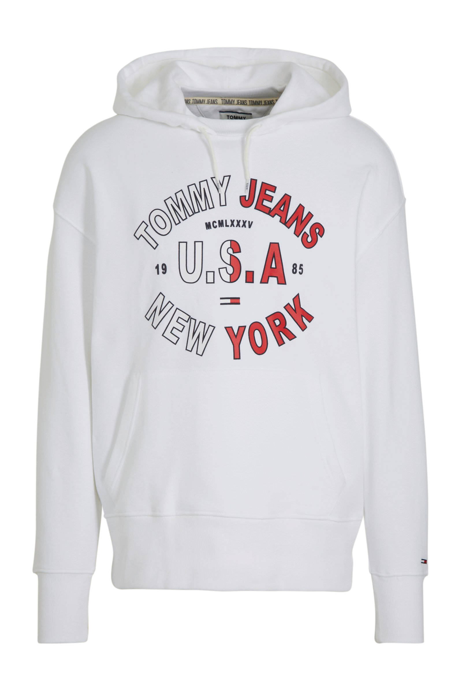 tommy jeans hoodie wit