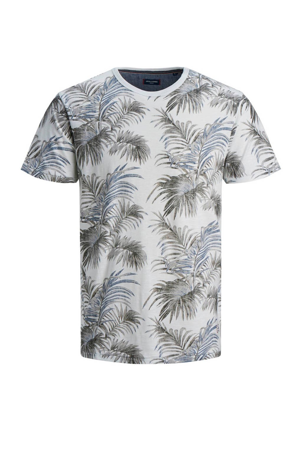 JACK & JONES JUNIOR T-shirt Max met all over print antraciet/blauw, Antraciet/blauw