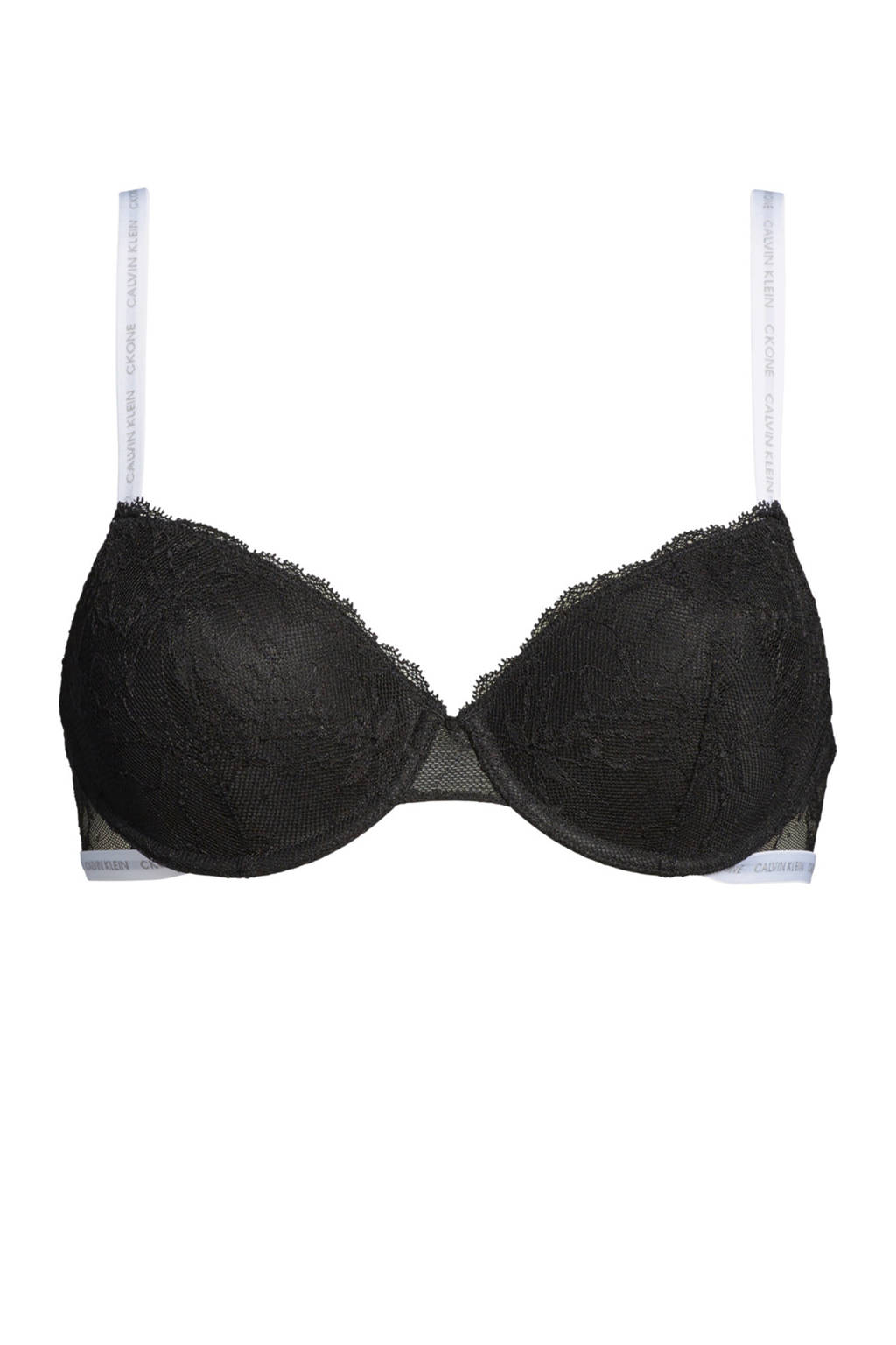 CALVIN KLEIN UNDERWEAR voorgevormde beugelbh met kant zwart, Zwart