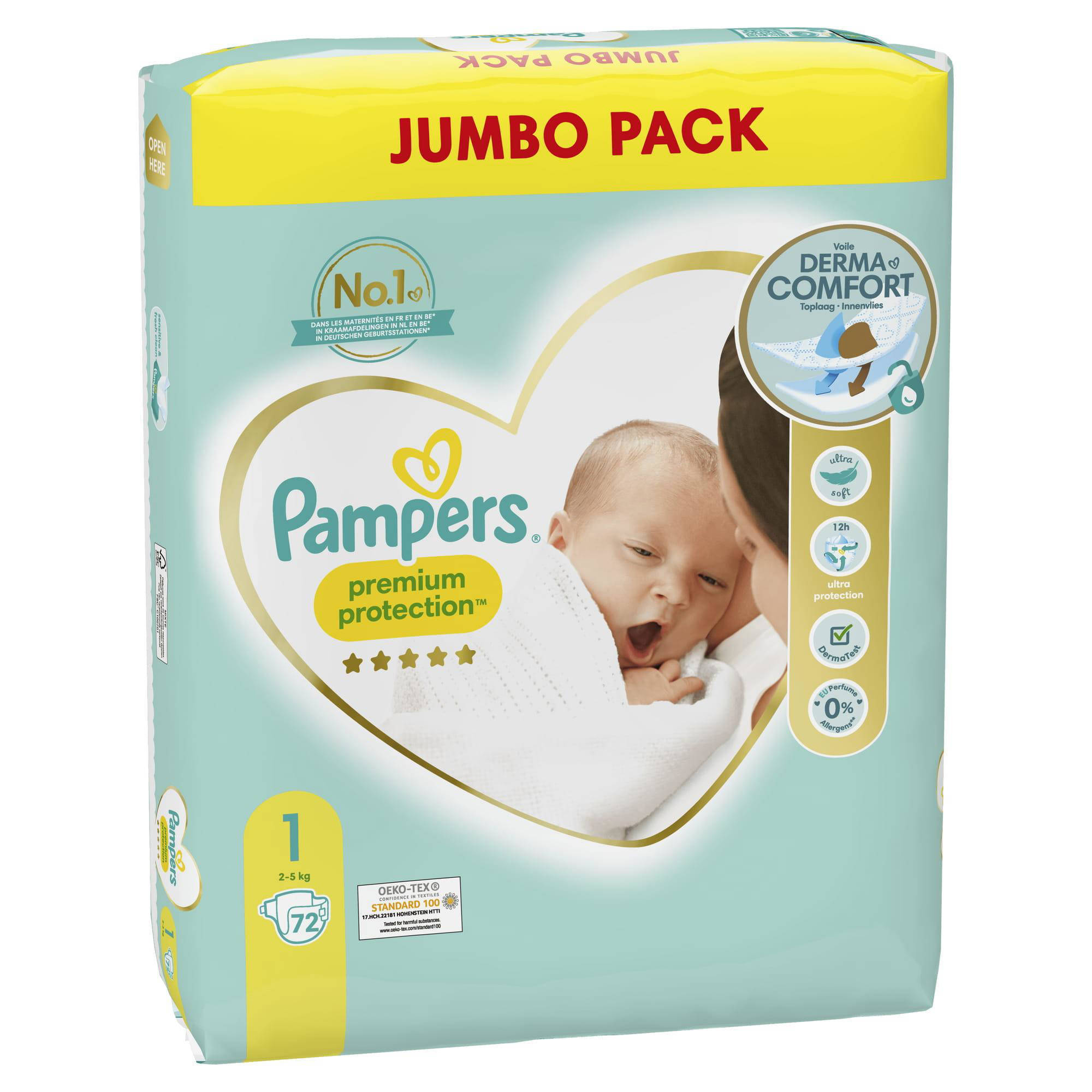 Pampers Premium Protection maat 1 (2kg-5kg) - 216 Luiers | wehkamp