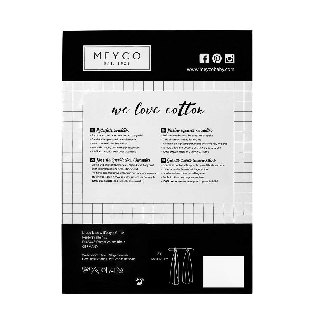 Meyco hydrofiele swaddle set van 2 wit wehkamp