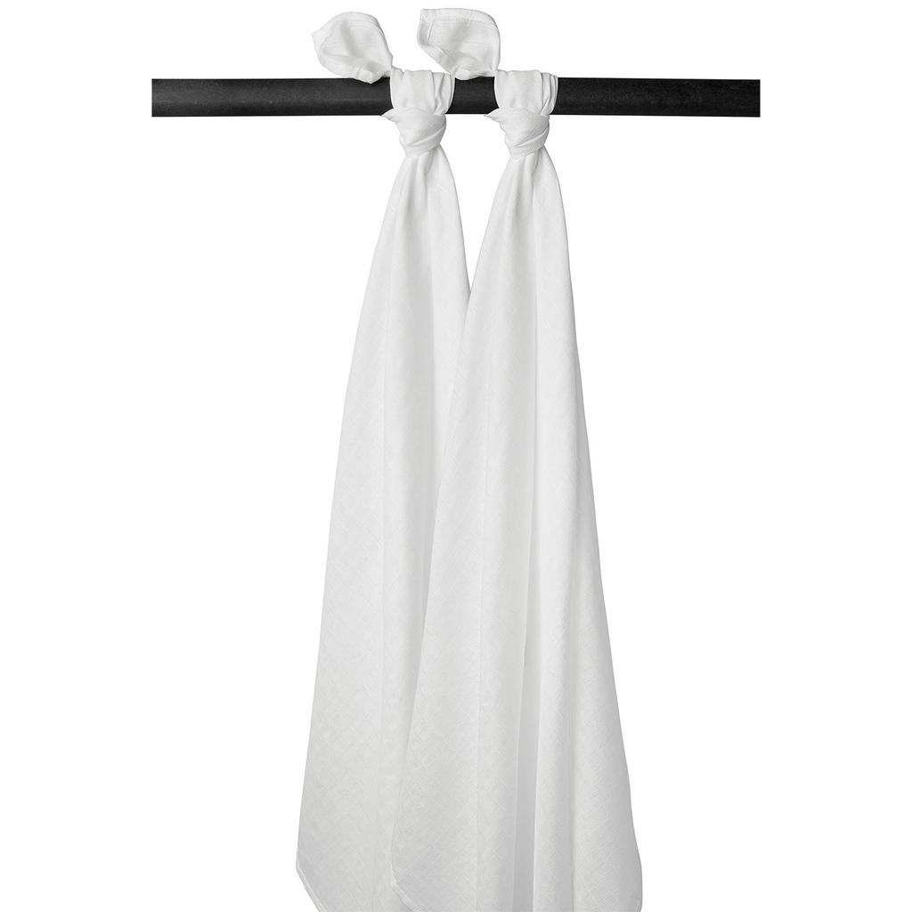 Meyco hydrofiele swaddle - wit (set van 2)