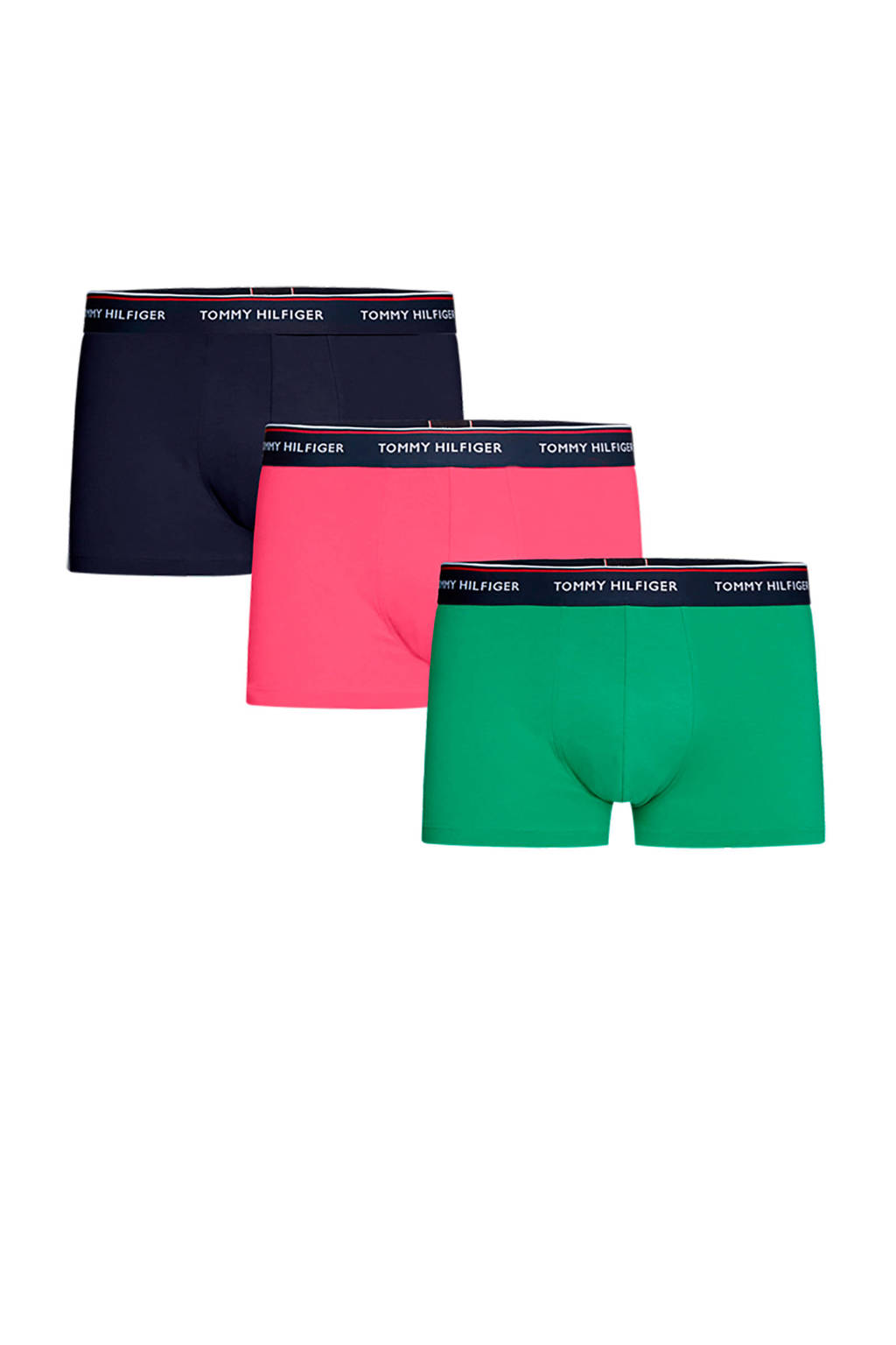 Tommy Hilfiger boxershort (set van 3), Groen/zwart/roze