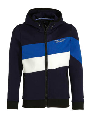 vest donkerblauw/blauw/wit