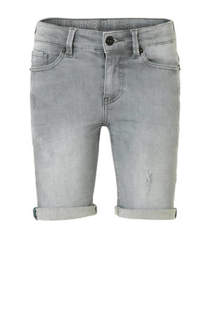 skinny denim bermuda Andy grijs