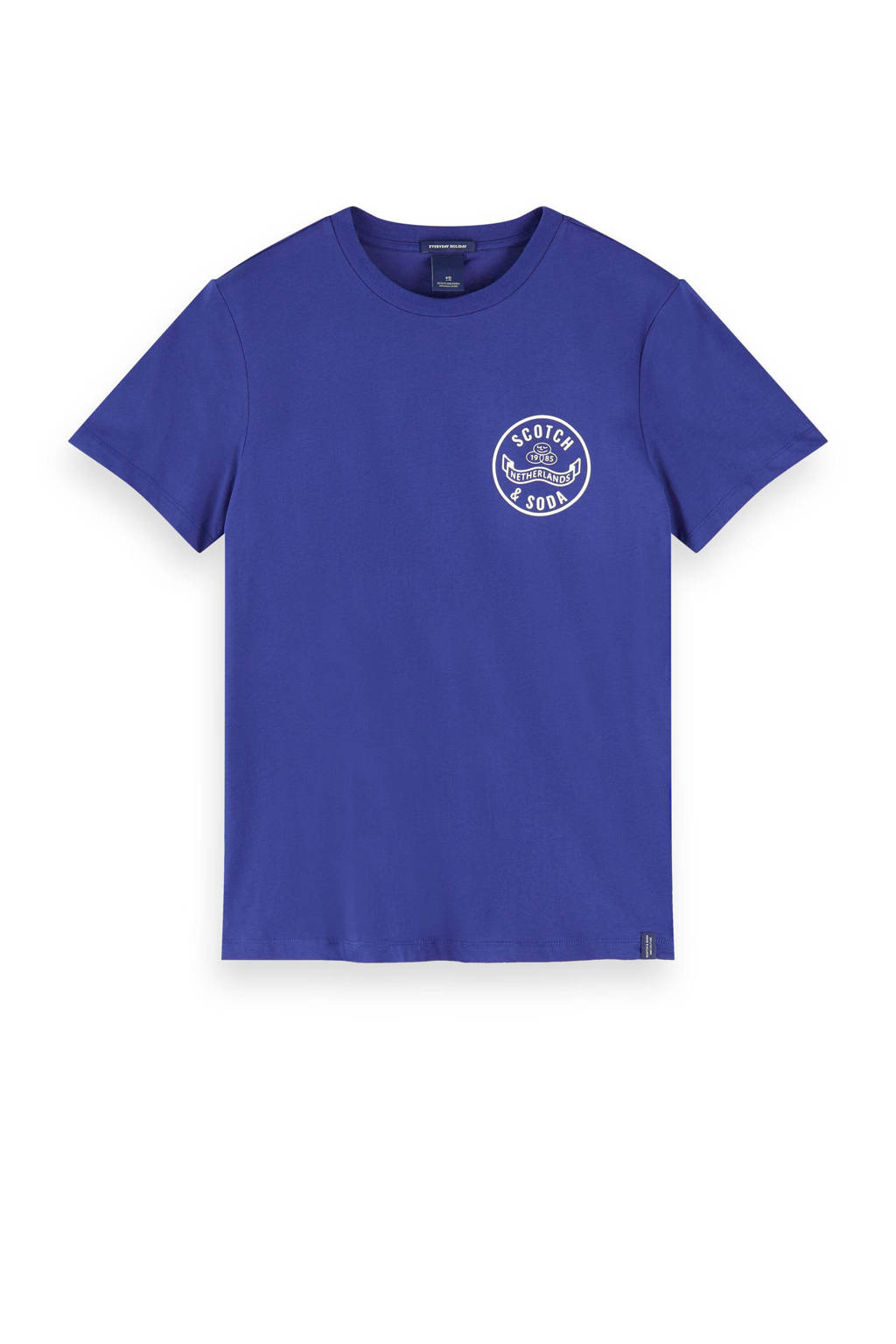 Scotch & Soda T-shirt met printopdruk blauw, Blauw