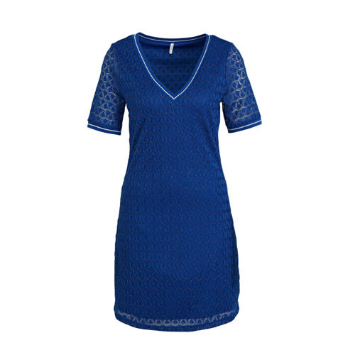 ONLY jurk met contrastbies en contrastbies blauw ONLY jurk met contrastbies en contrastbies blauw