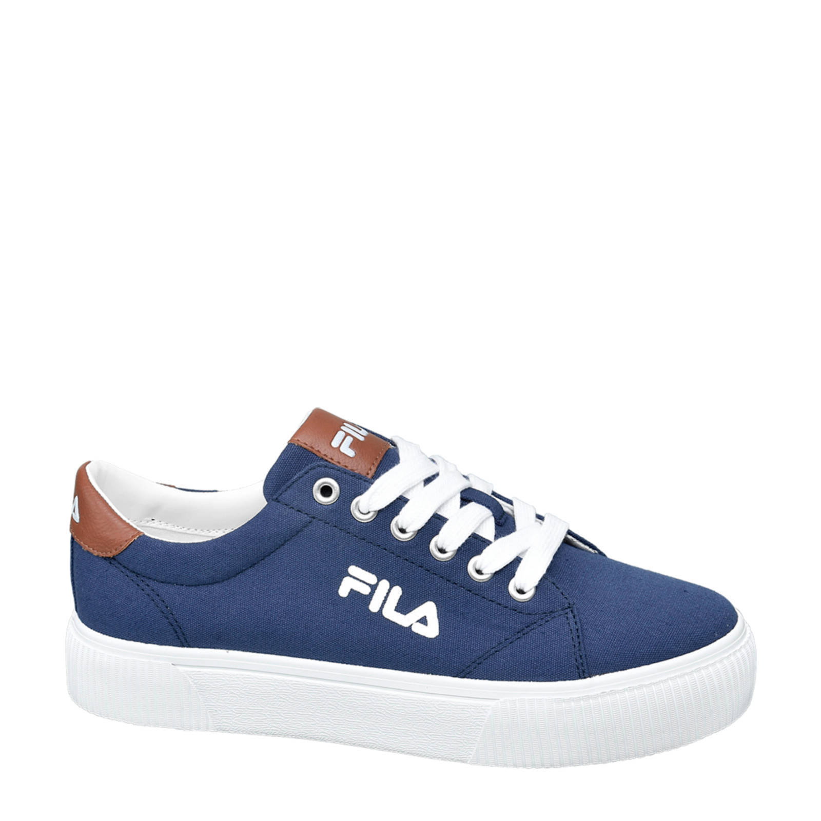 Fila Dames Blauwe canvas sneaker - Schoenen.nl