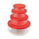 Bormioli Rocco Frigoverre Glazen Vershoudbakjes Frigoverre - Rood 4 Stuks