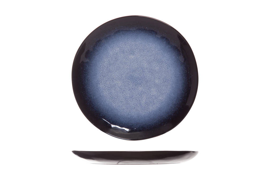 Cosy & Trendy gebaksbord Sapphire (Ø20 cm), Zwart,blauw