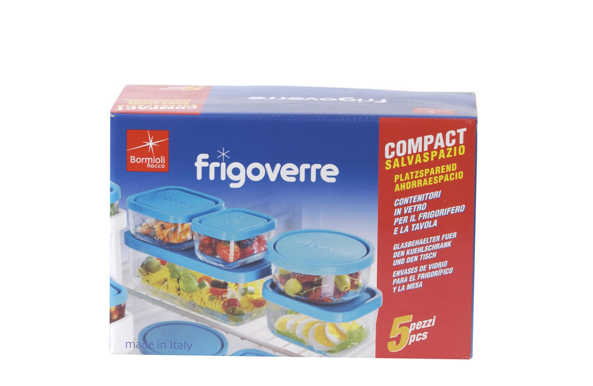 Bormioli Rocco Frigoverre Vershoudbakjes Frigoverre - Glas - Blauw 5 ...