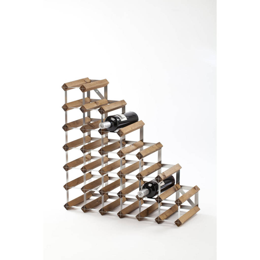 Traditional Wine Rack wijnrek (27 flessen), Houtkleurig