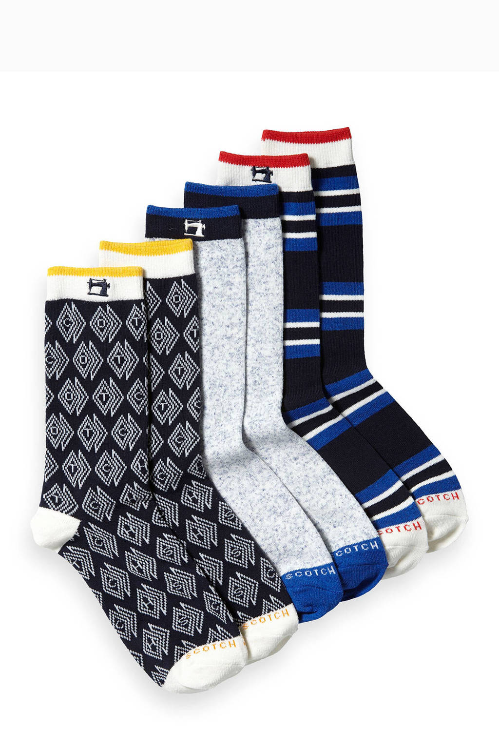 Scotch & Soda sokken set van 3 paar, Blauw/grijs