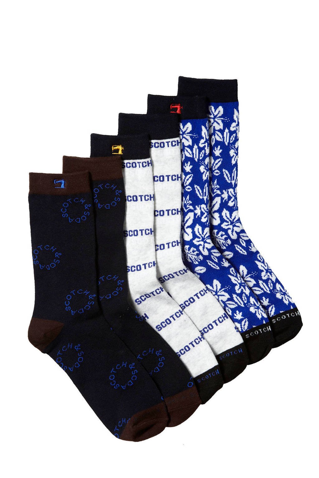 Scotch & Soda sokken set van 3 paar marine, Blauw