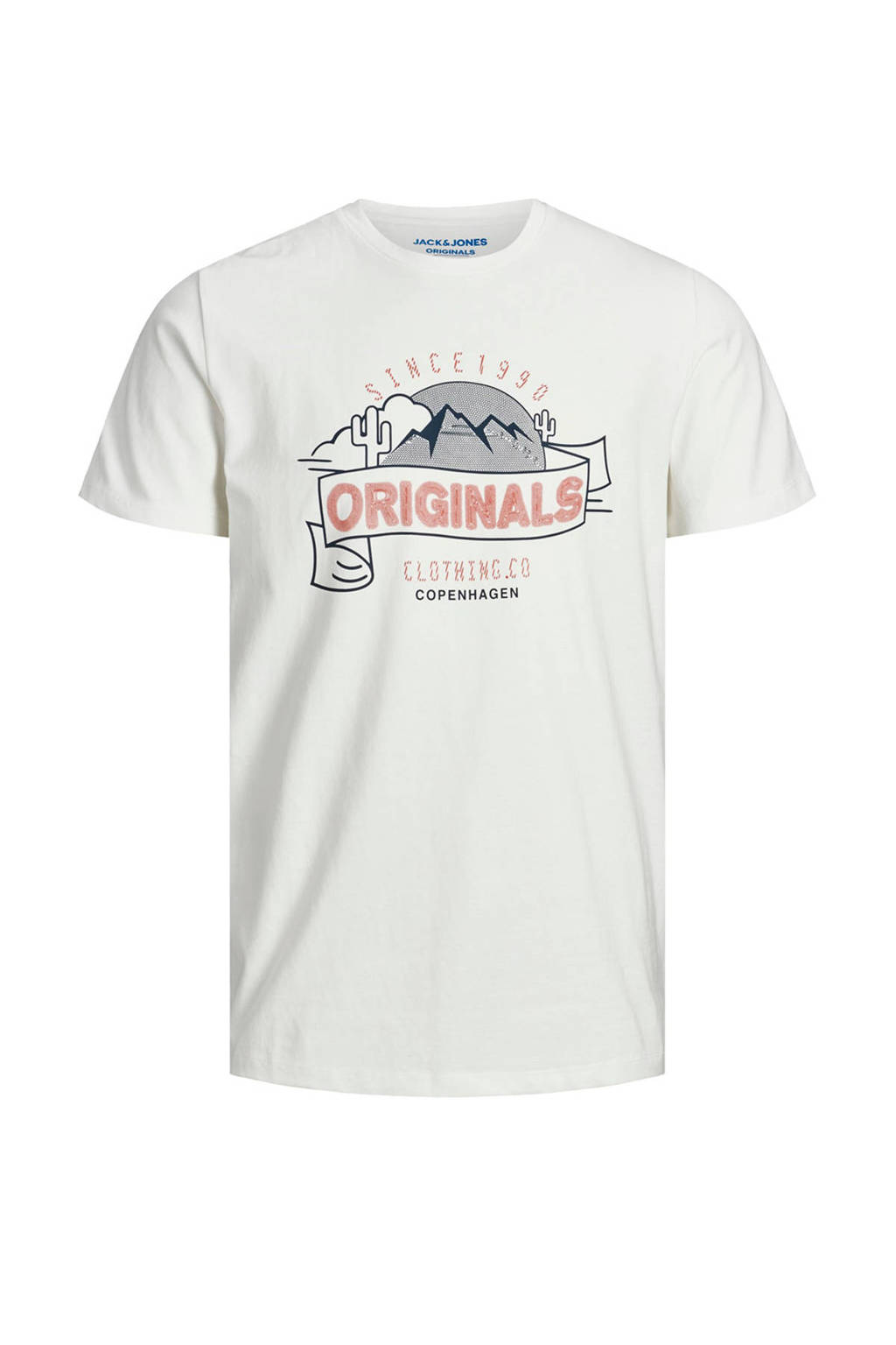 JACK & JONES PLUS SIZE T-shirt met printopdruk wit, Wit