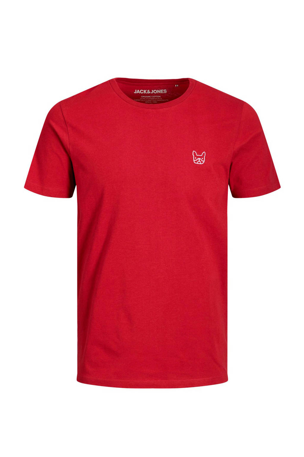 JACK & JONES ESSENTIALS T-shirt met logo rood, Rood