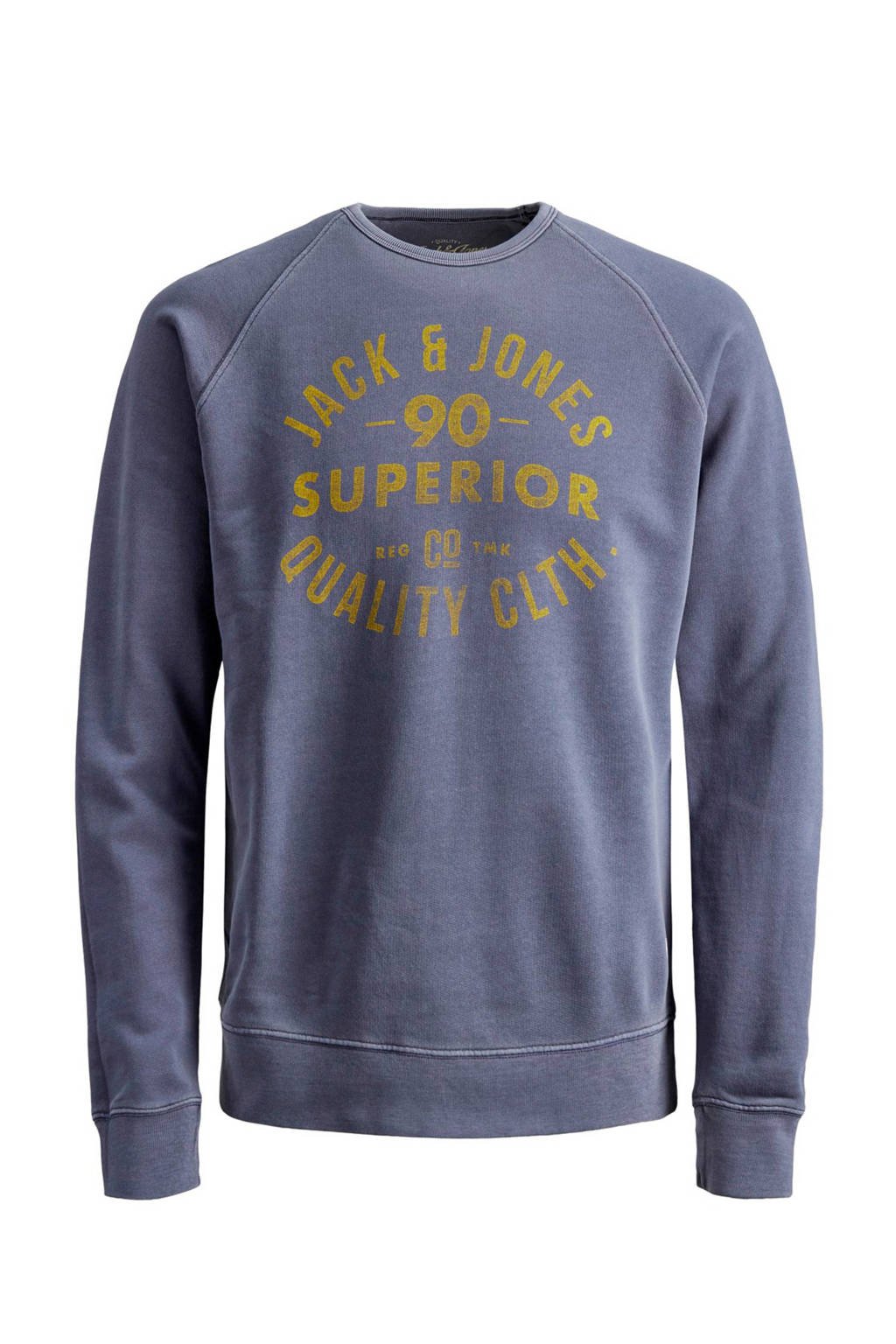 JACK & JONES ESSENTIALS sweater met logo donkerblauw, Donkerblauw