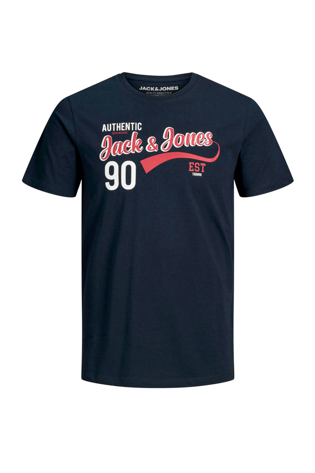 JACK & JONES ESSENTIALS T-shirt met printopdruk donkerblauw, Donkerblauw