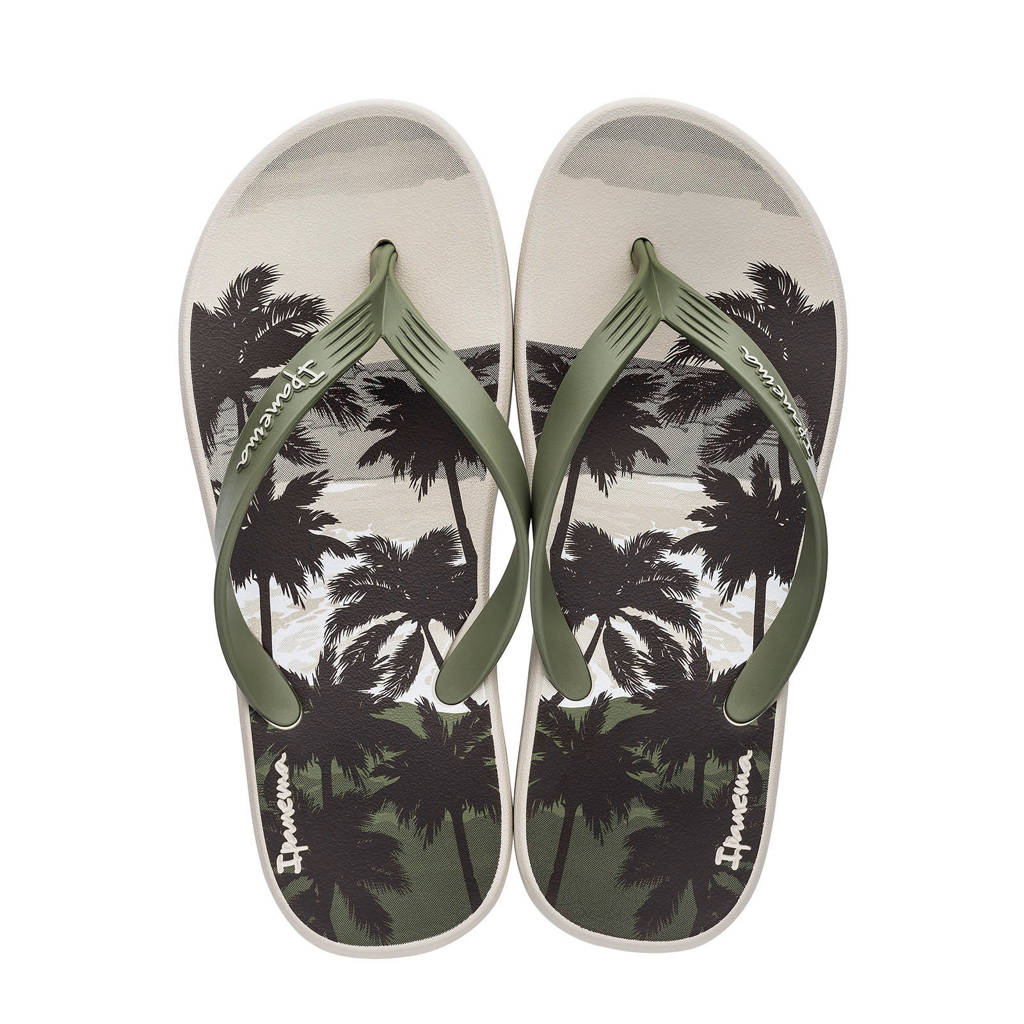 Ipanema Posto 10 Temas teenslippers beige/groen/bruin, Beige/groen/bruin