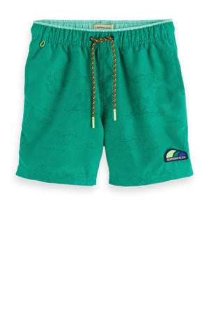 zwemshort met magic print groen