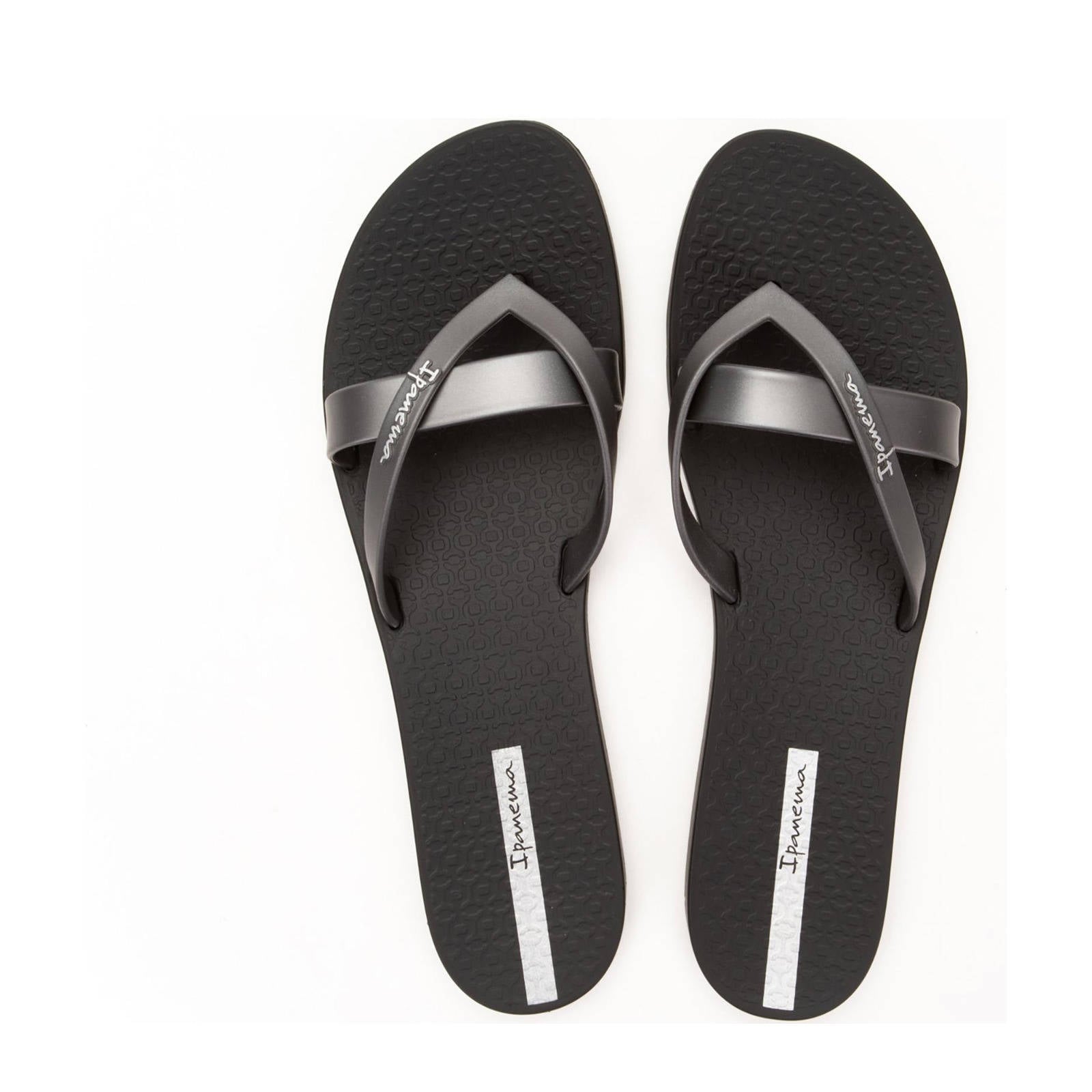 Ipanema Kirey teenslippers zwart/zilver | wehkamp