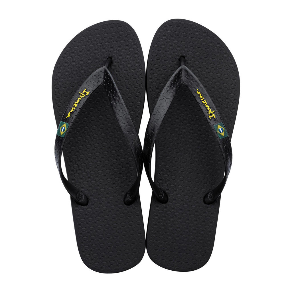 Zwarte heren Ipanema Classic Brasil Classic Brasil teenslippers van 100% rubber