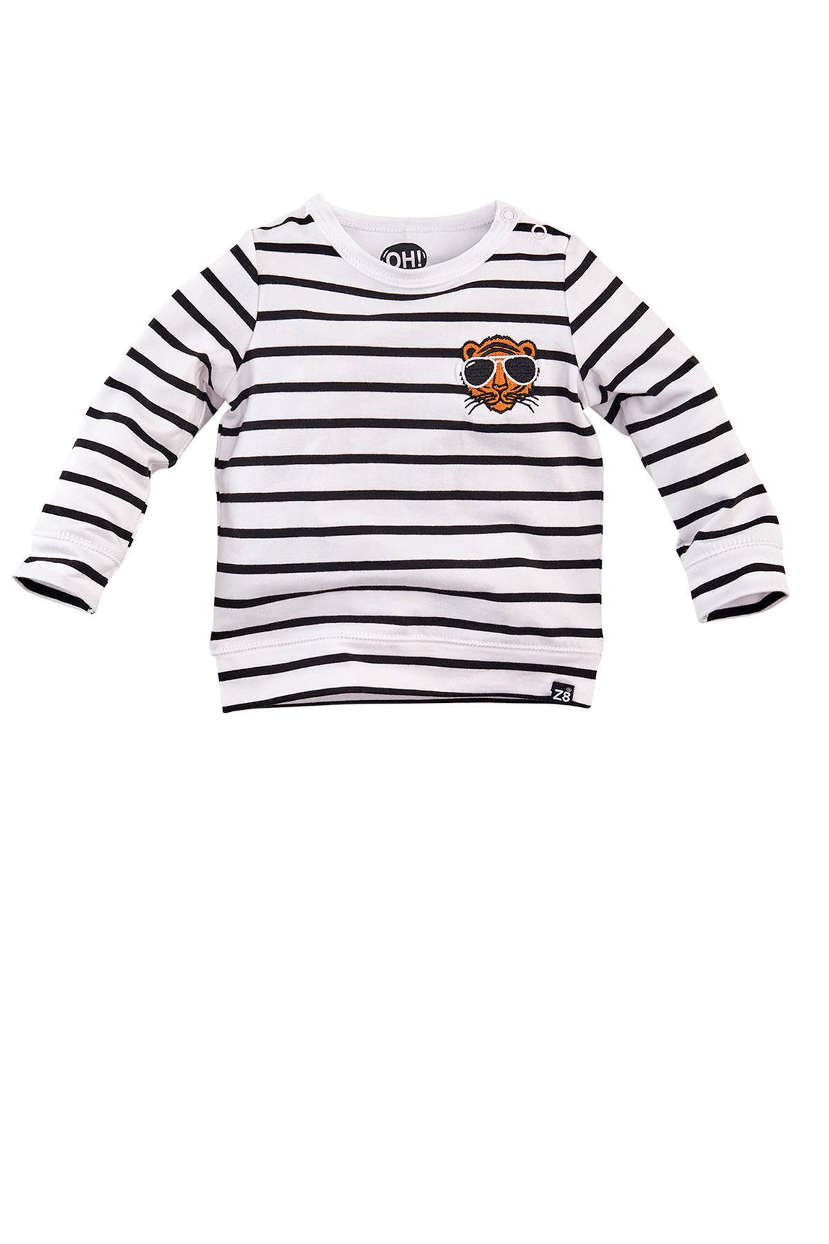 Z8 longsleeve Stockholm streep witzwartoranje | wehkamp Z8 gestreept T shirt geeldonkerblauw | wehkamp
