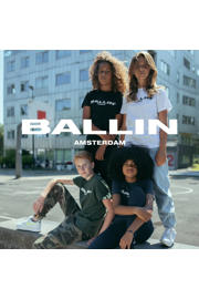 thumbnail: Ballin unisex T-shirt met tekst zwart/wit