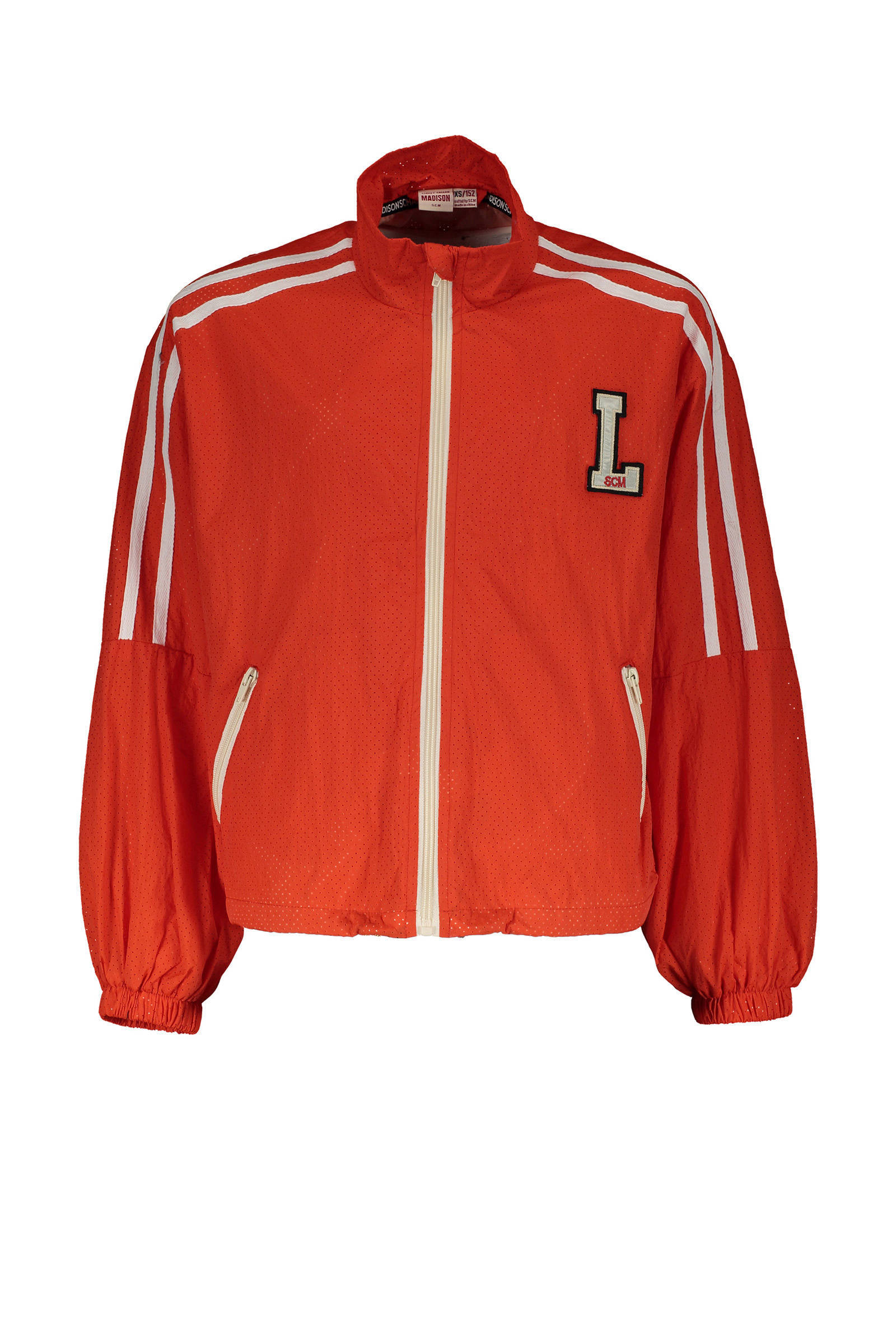 zomerjas Jack met tekst en mesh oranje zomerjas Jack met tekst en mesh oranje