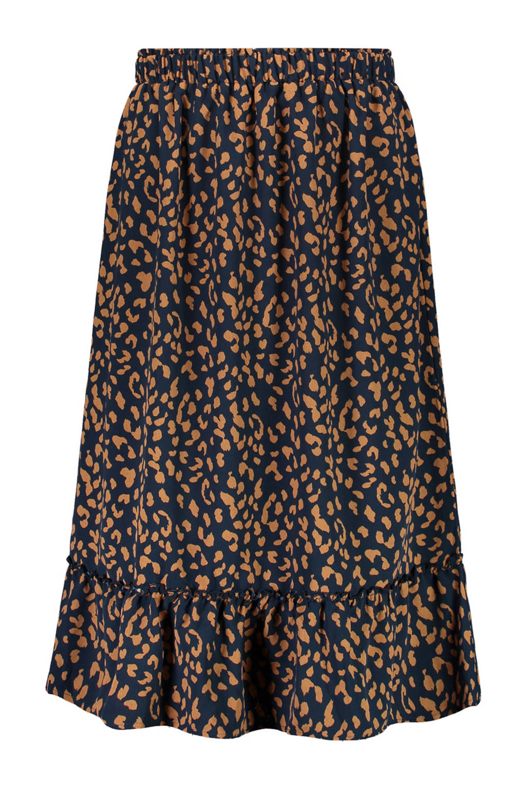 Cars rok met all over print en plooien blauw/oranje, Blauw/oranje