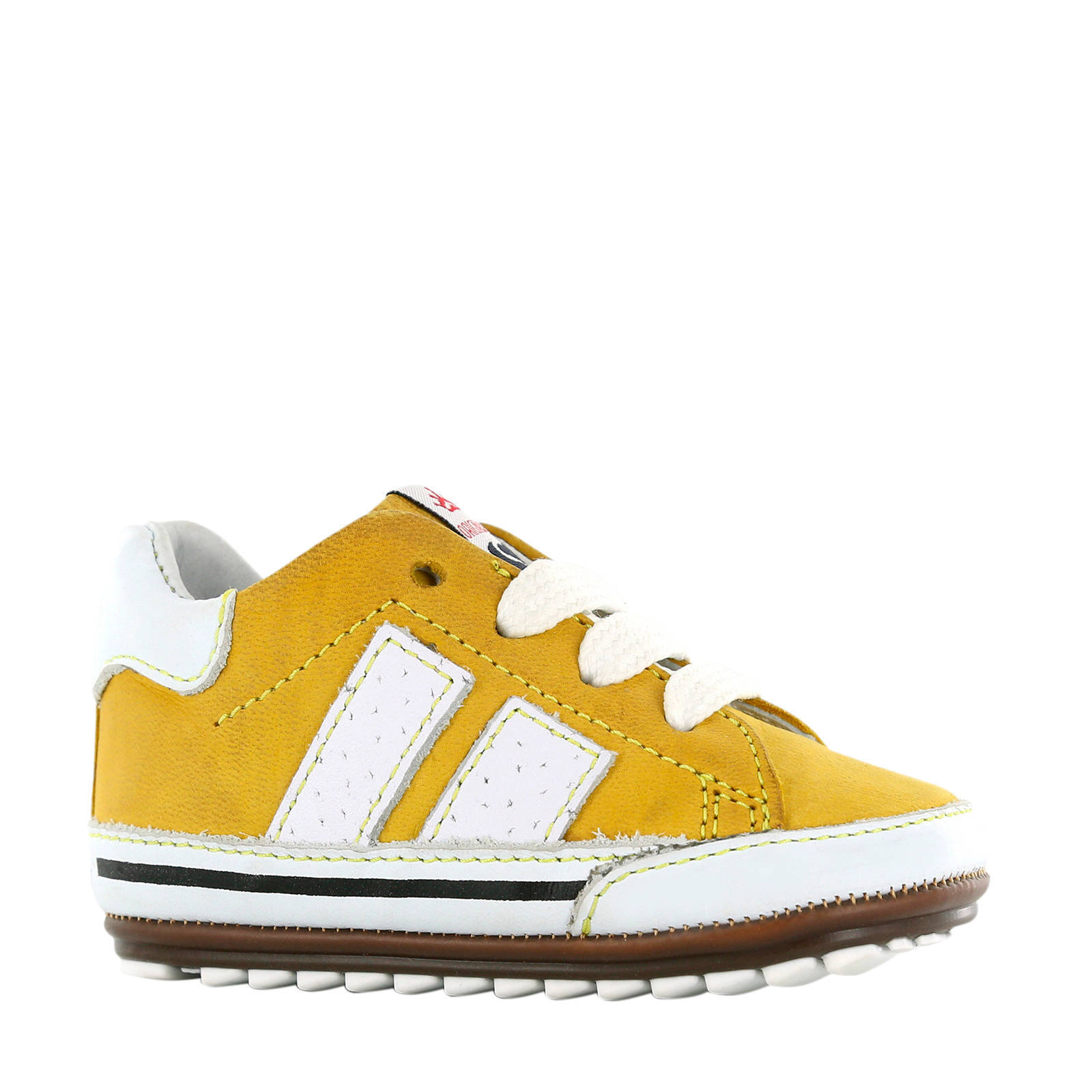 Shoesme BP20S024-D leren sneakers geel/wit | wehkamp