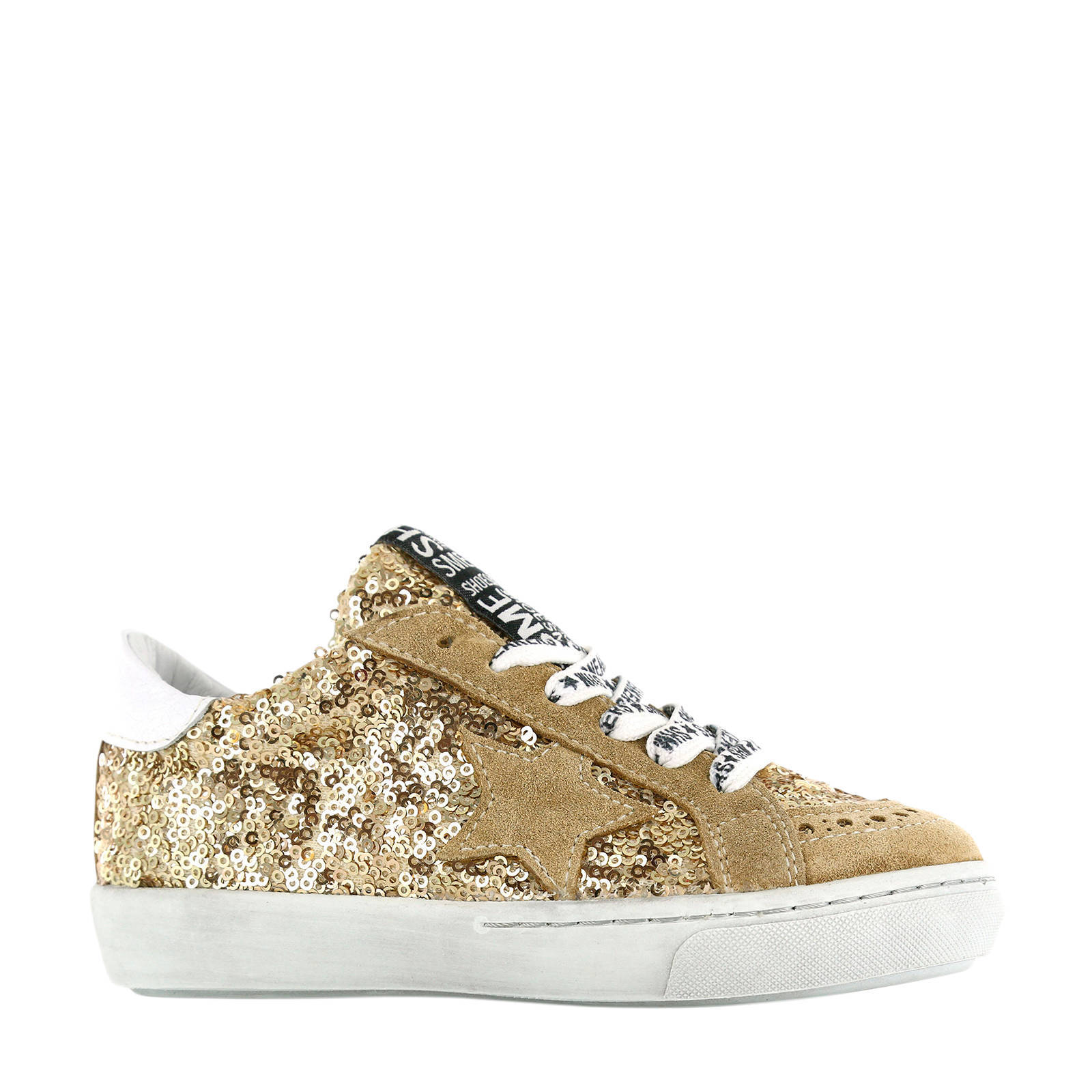 Shoesme Vulcanised Meisjes Sneakers Bruin - Schoenen.nl