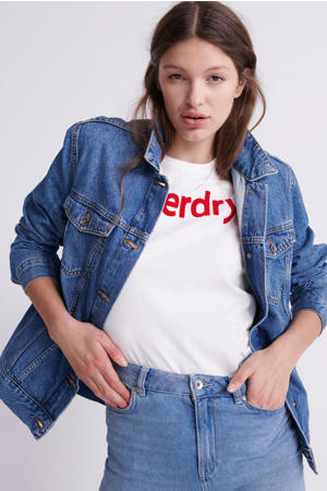 T-shirt met logo wit