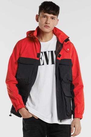 zomerjas zwart/rood