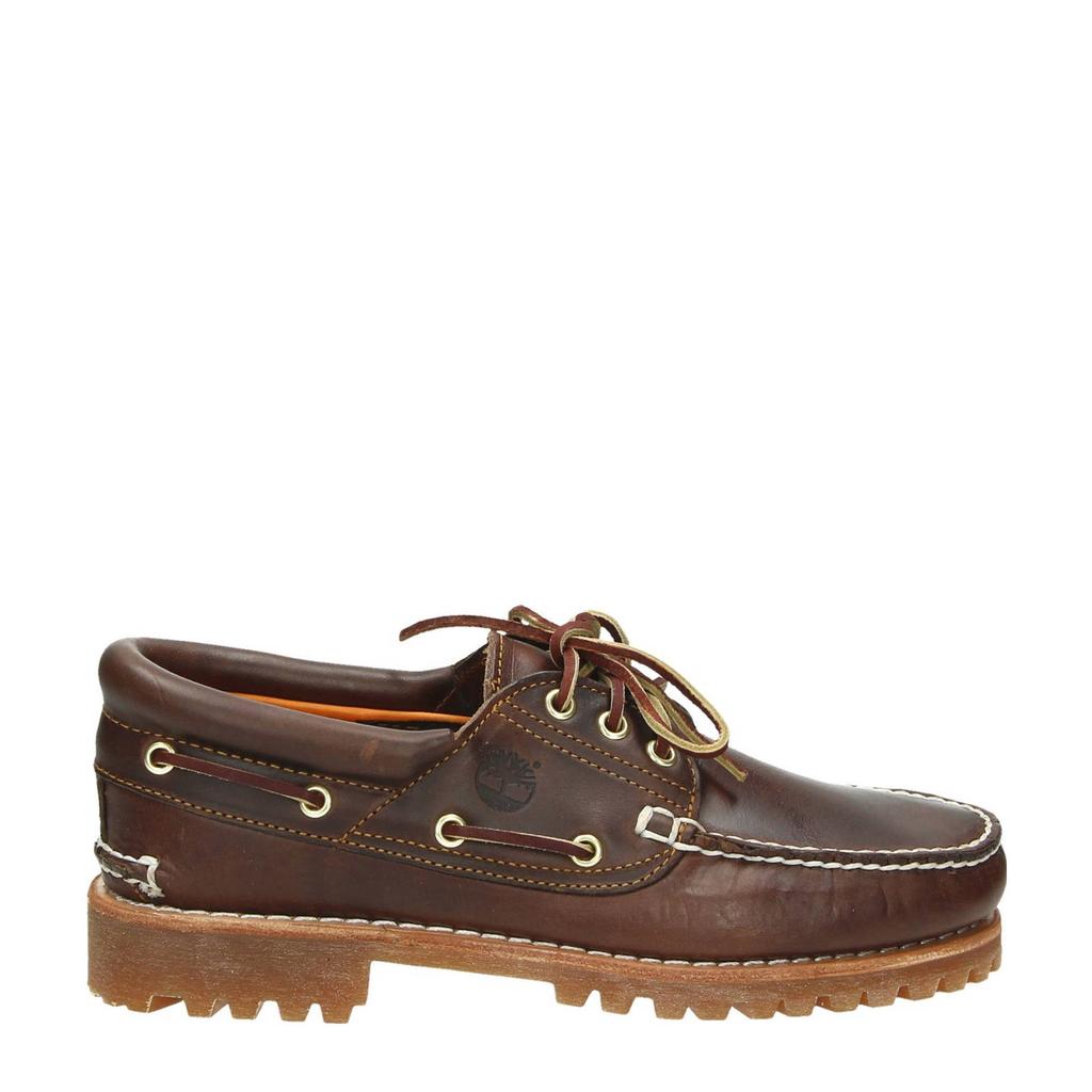 Cognackleurige heren Timberland leren veterschoenen