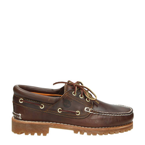 Timberland leren veterschoenen cognac afbeelding