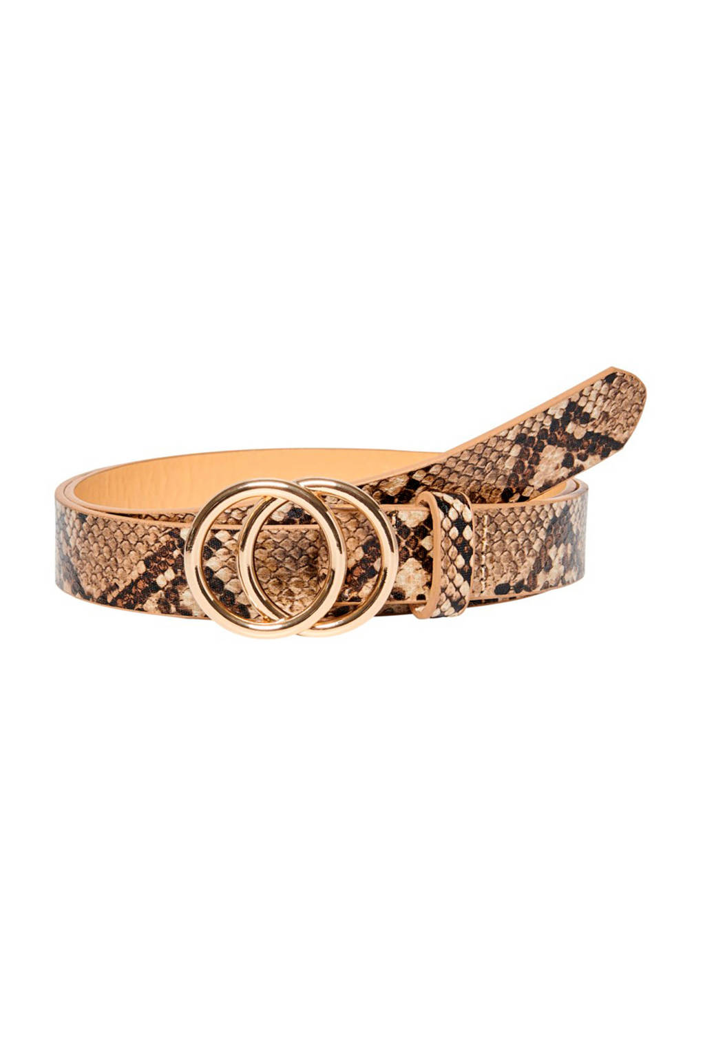 ONLY riem ONLRASMINE met slangenprint bruin, Bruin