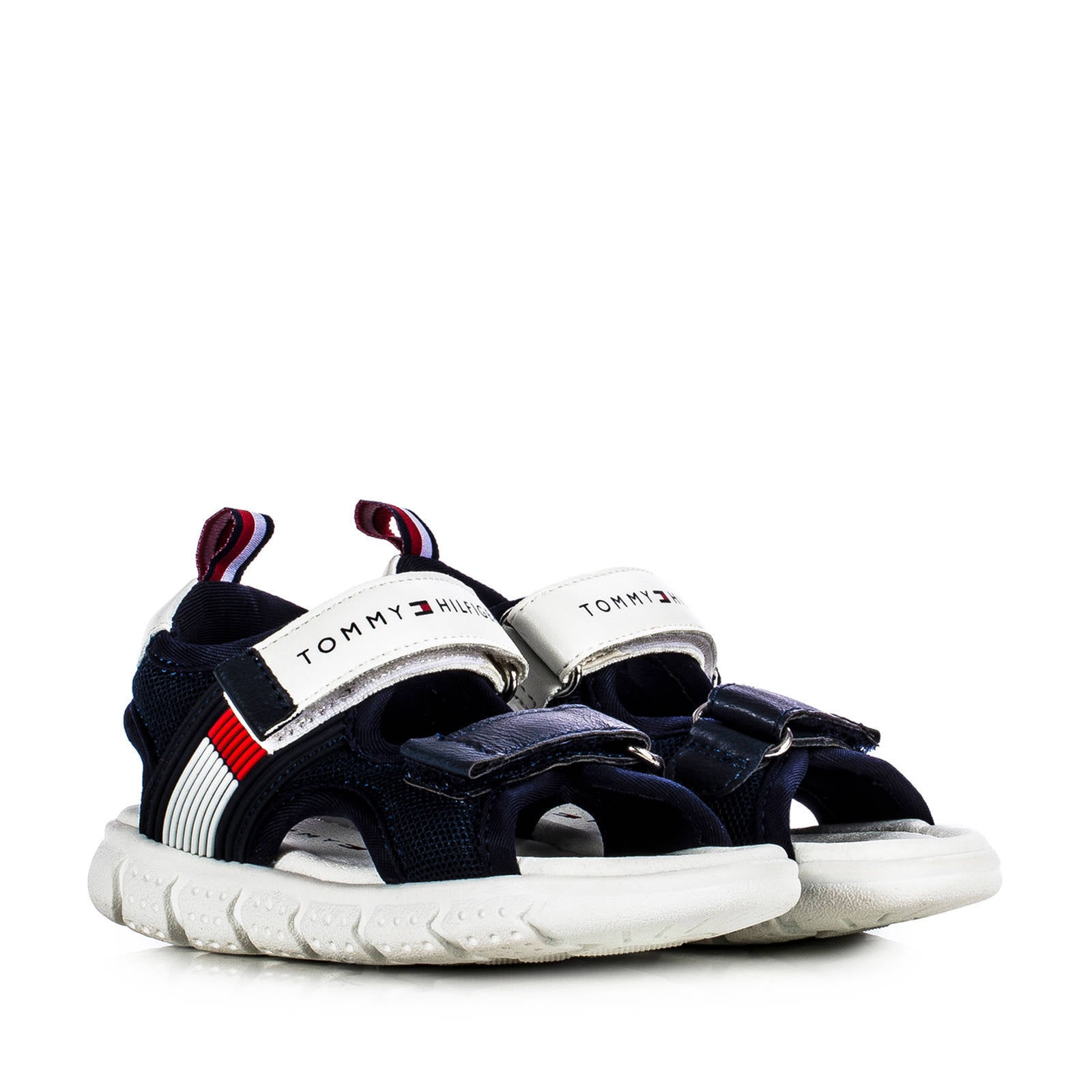 Tommy Hilfiger sandalen blauw/wit | wehkamp
