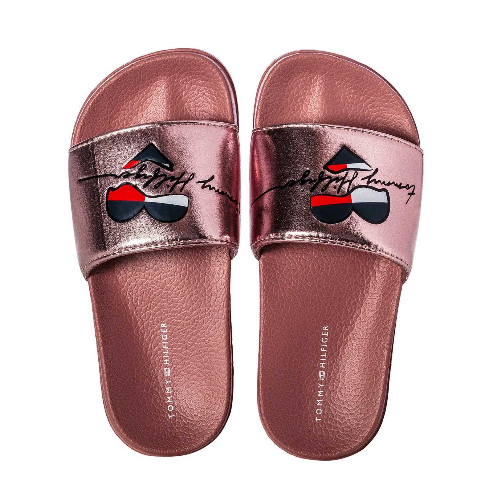 Tommy Hilfiger badslippers roségoud | wehkamp