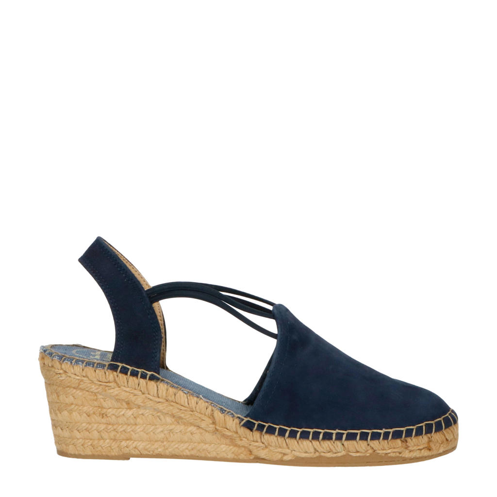 Donkerblauwe dames Toni Pons Tremp suède espadrilles