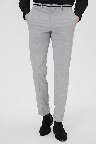 C\u0026A Angelo Litrico slim fit pantalon lichtgrijs | wehkamp
