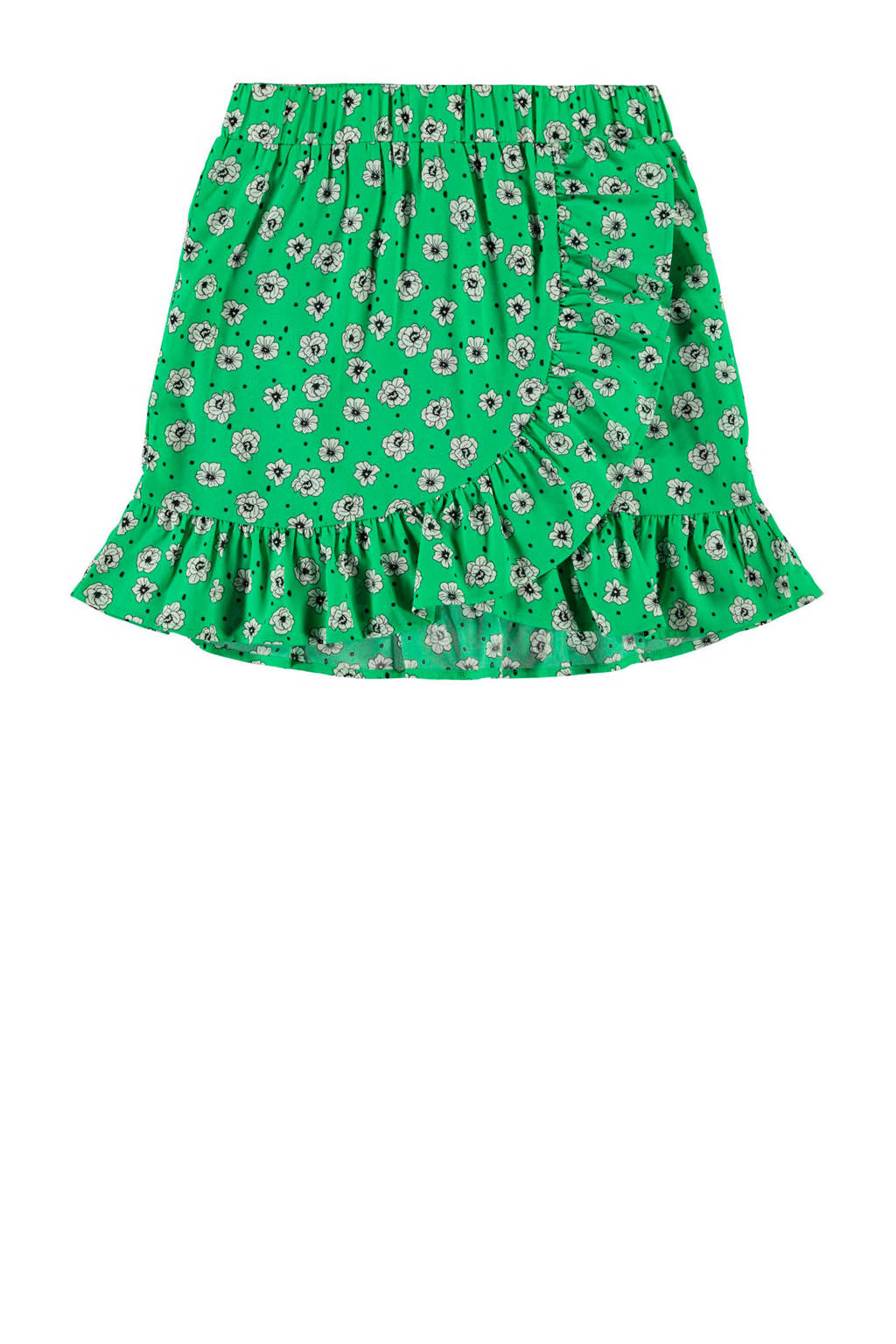 LMTD gebloemde short Darla groen/wit/zwart, Groen/wit/zwart