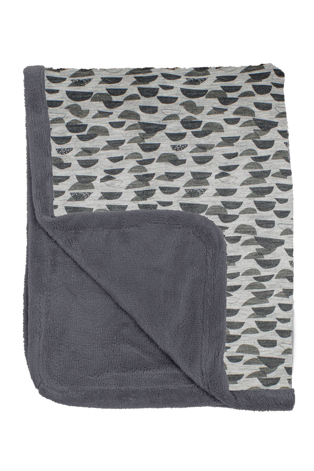 Snoozebaby baby ledikantdeken winter 75x100 cm frost grey, Frost grey